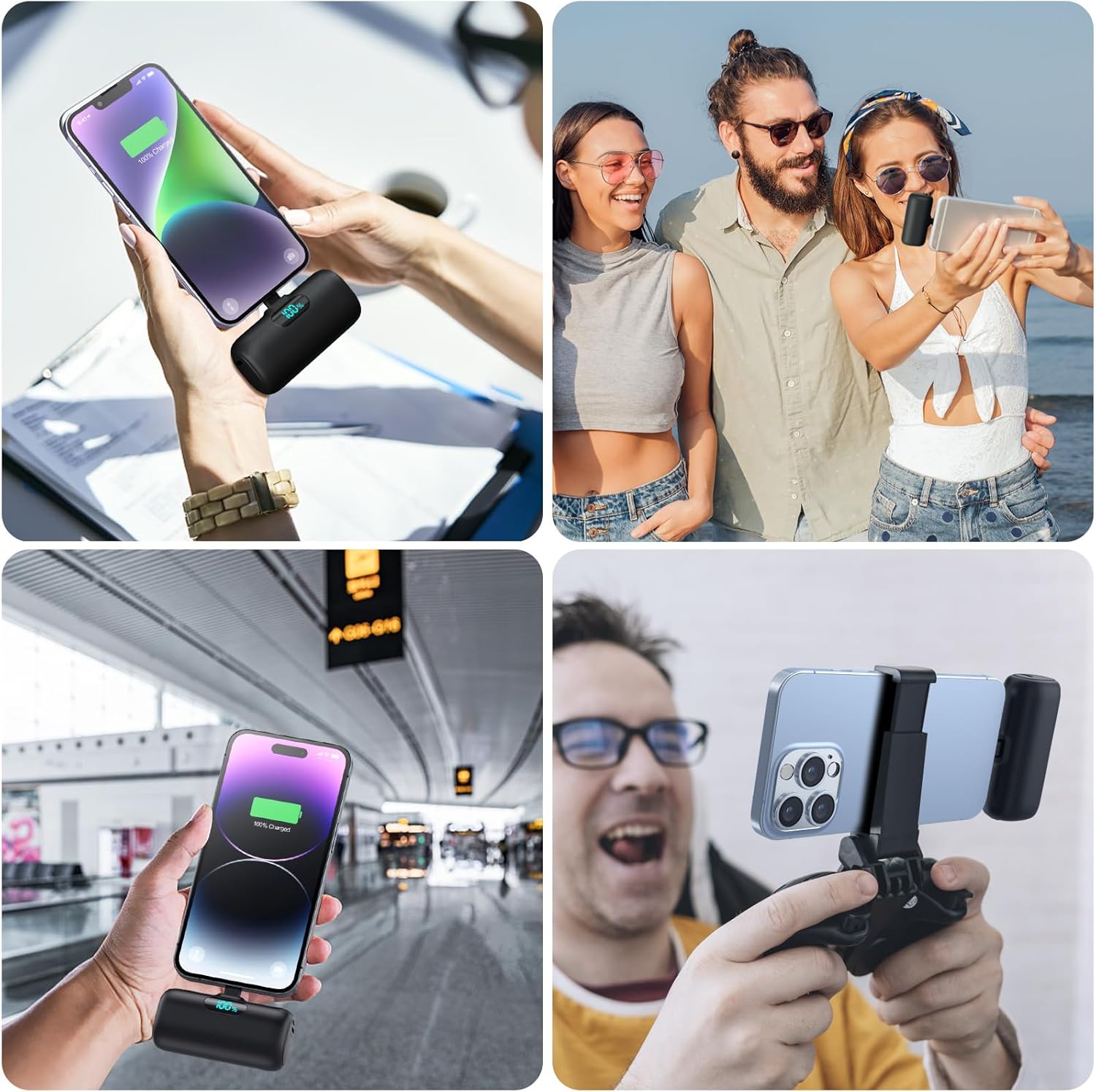 Small Portable Charger for iPhone,Upgraded 5000mAh PD Fast Charging Power Bank,Mini Battery Pack Backup Charger Compatible with iPhone 14/14 Pro Max/13/13 Pro/12 Pro/11/XS/XR/X/8/7/6 etc-Black - Image 4